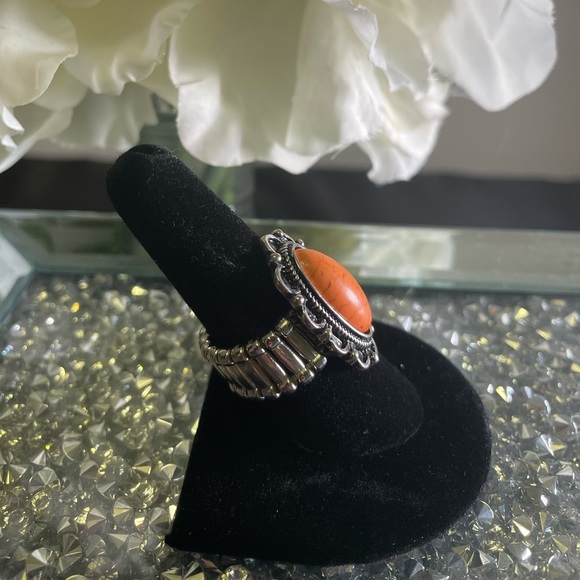 Paparazzi Ring, Orange Crackle Stone - Picture 2 of 2